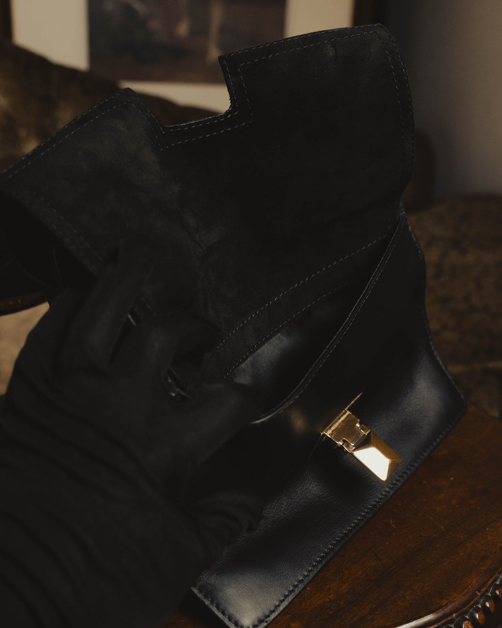 “Max Mara” Late 90’s-early 00’s exotic leather flap chain bag