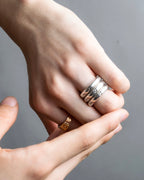 "CHANEL" Silver 925 three connected rings