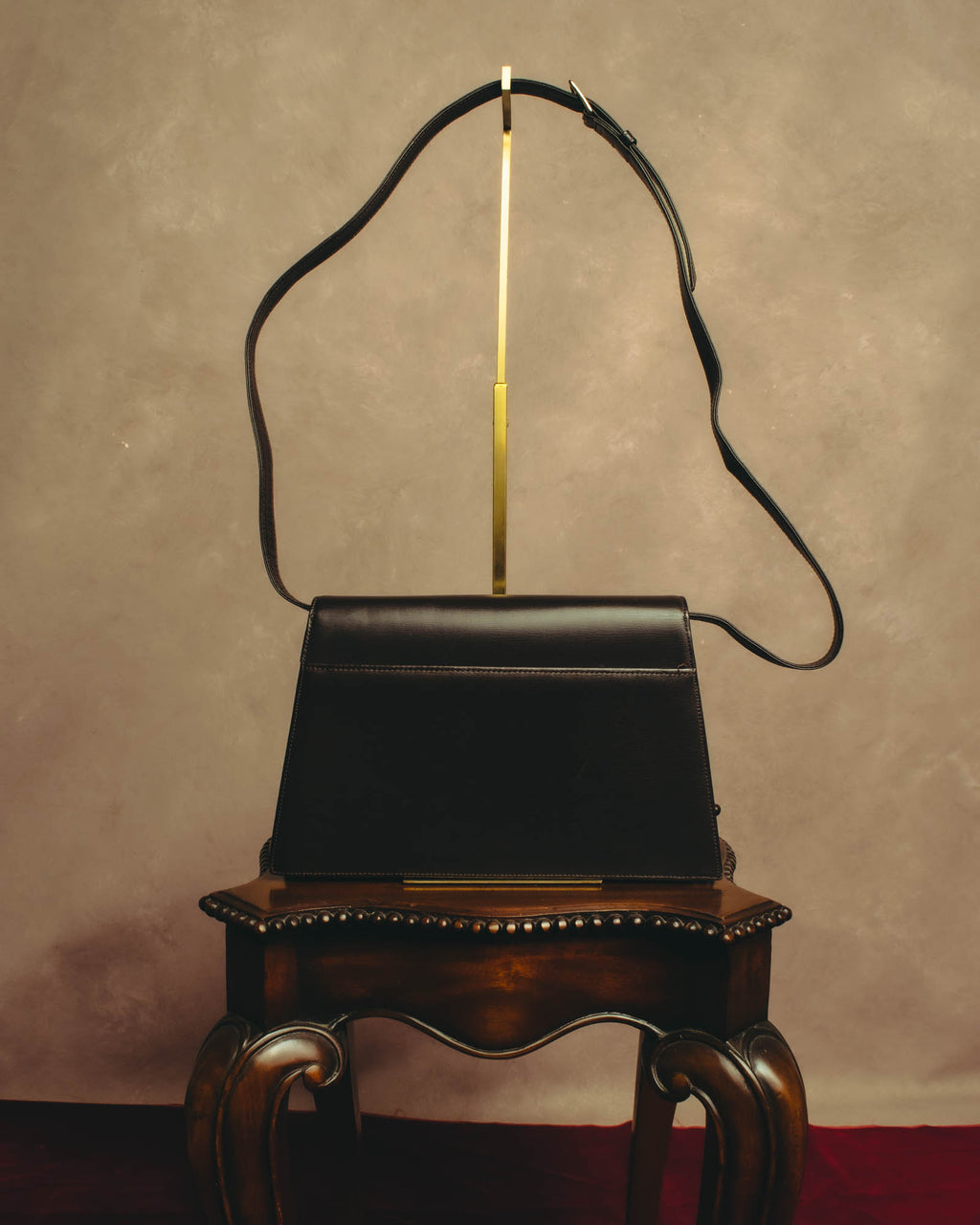 "Thierry Mugler" 80's-90's Architectural leather shoulder bag