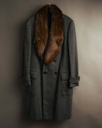 -SPECIAL- "GUCCI" 00's-10's Luxurious beaver fur-collar wool overcoat