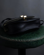 "Chloe" Georgia double flap design leather bag