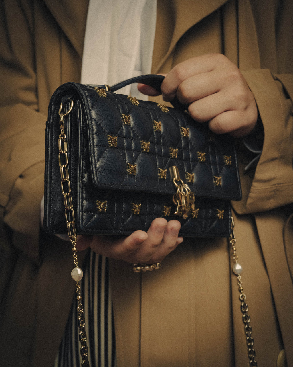 -SPECIAL- “Christian Dior” 2016 onwards butterfly cannage chain shoulder bag