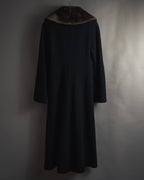 -SPECIAL- "Max Mara"
90’s Detachable fur collar virgin wool long coat