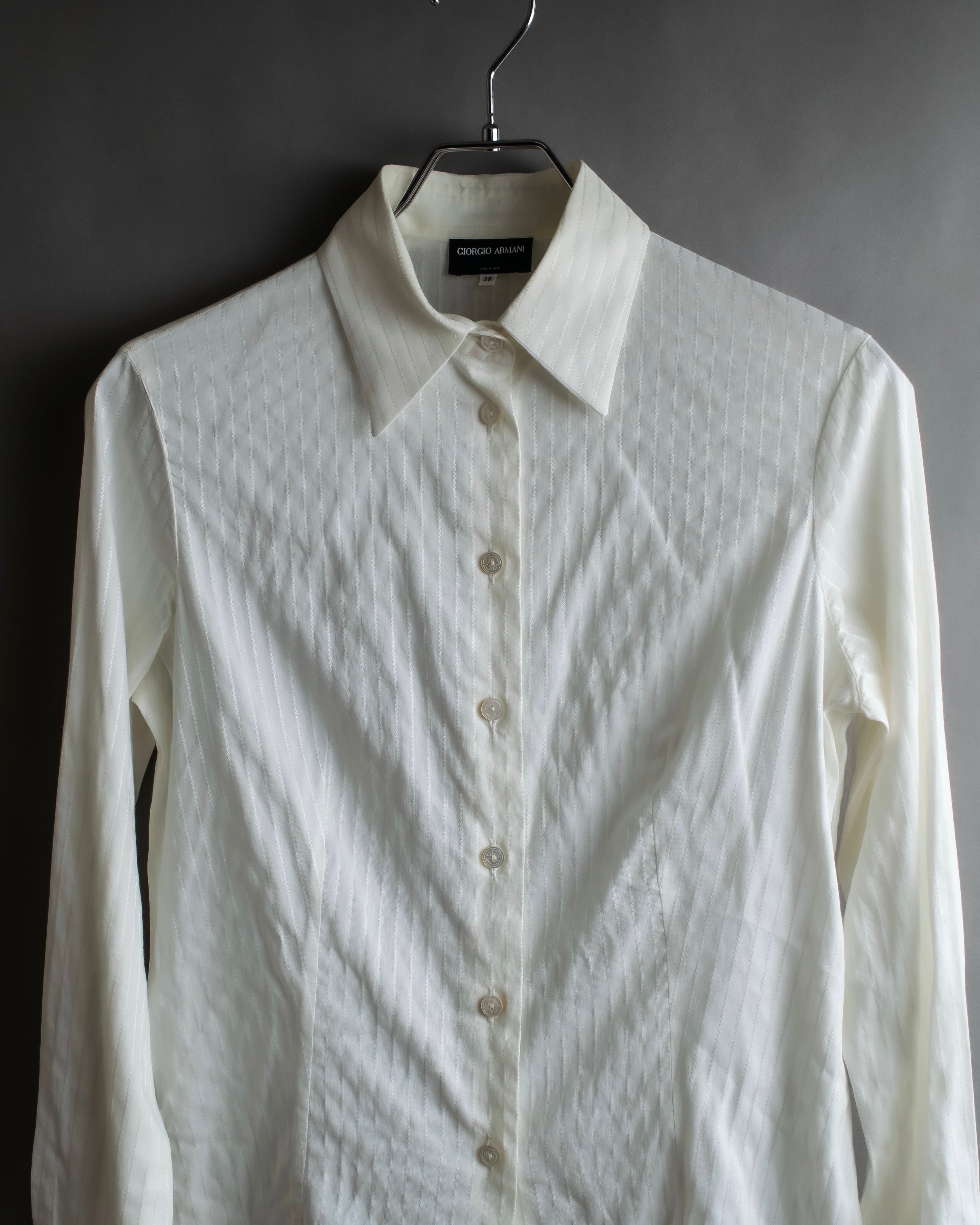"GIORGIO ARMANI" Delicate striped white shirt