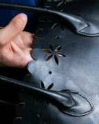 "tricot COMME des GARCONS" Floral pattern punching design tote bag