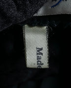 "Claude Montana" Drawcord detail stand-up collar leather blouson