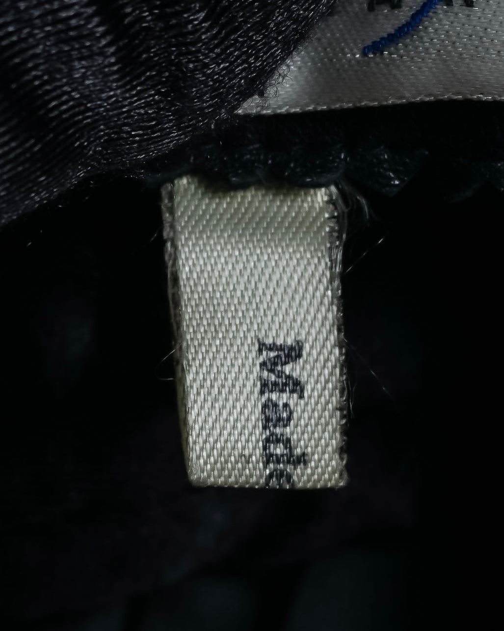 "Claude Montana" Drawcord detail stand-up collar leather blouson