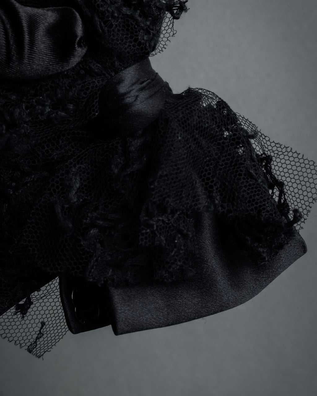 "CHANEL" 16AW Tulle lace design ribbon brooch