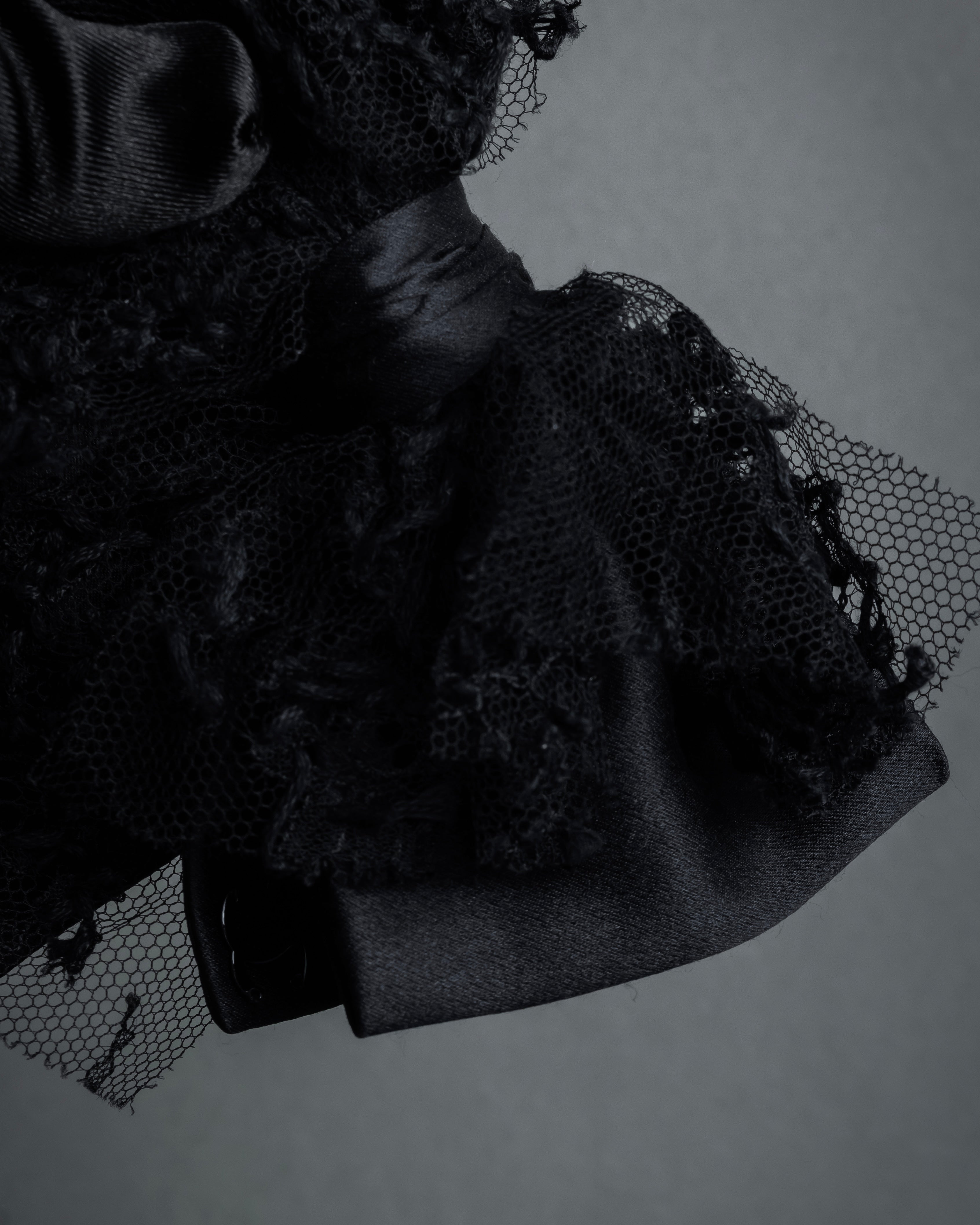 "CHANEL" 16AW Tulle lace design ribbon brooch