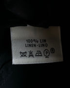 "HERMES" Belted button design linen skirt