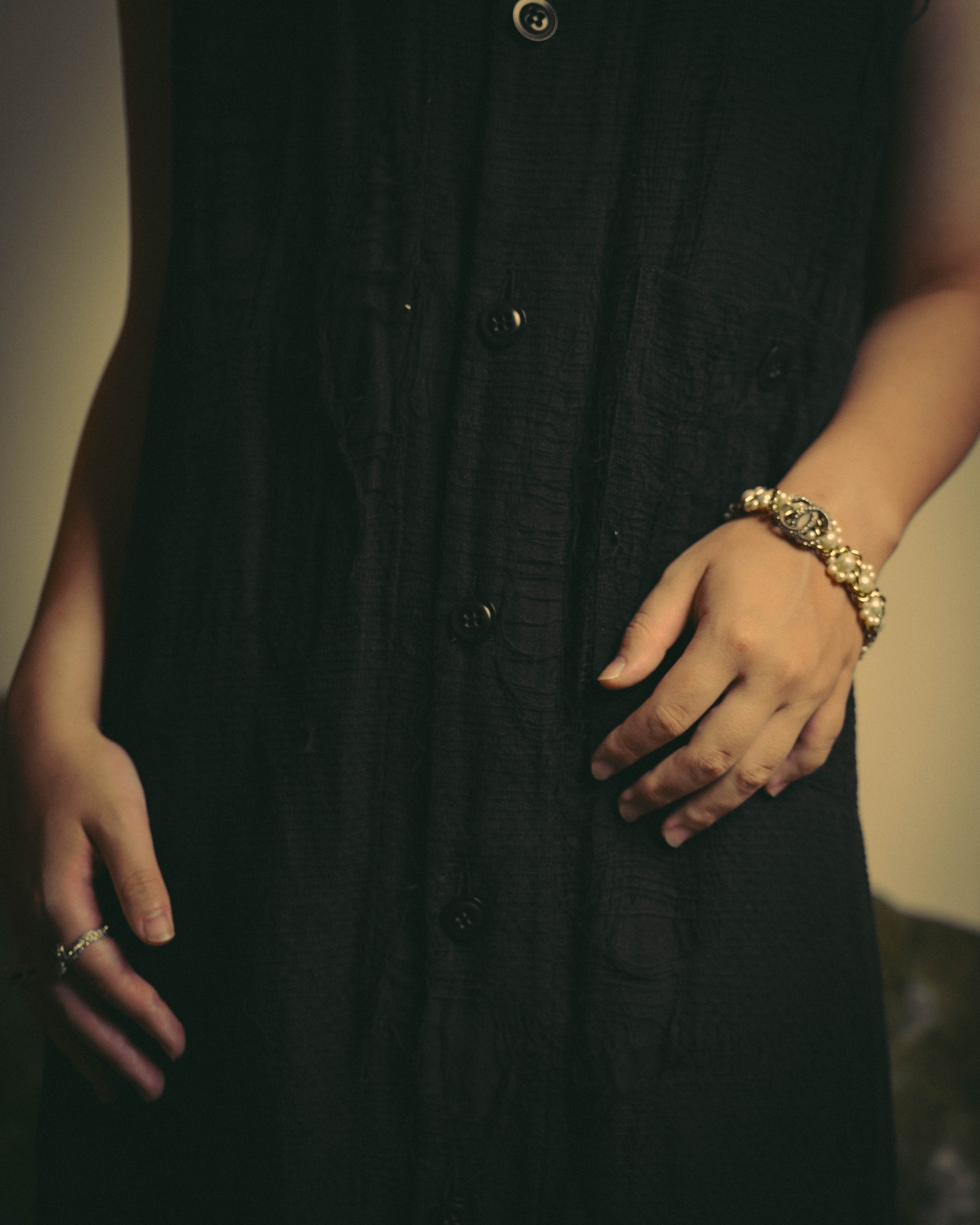 -SPECIAL- "Y's" 21SS Textured sleeveless long vest
