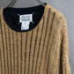 "MAISON MARGIELA" Ribbed drawcord cotton linen knit pullover