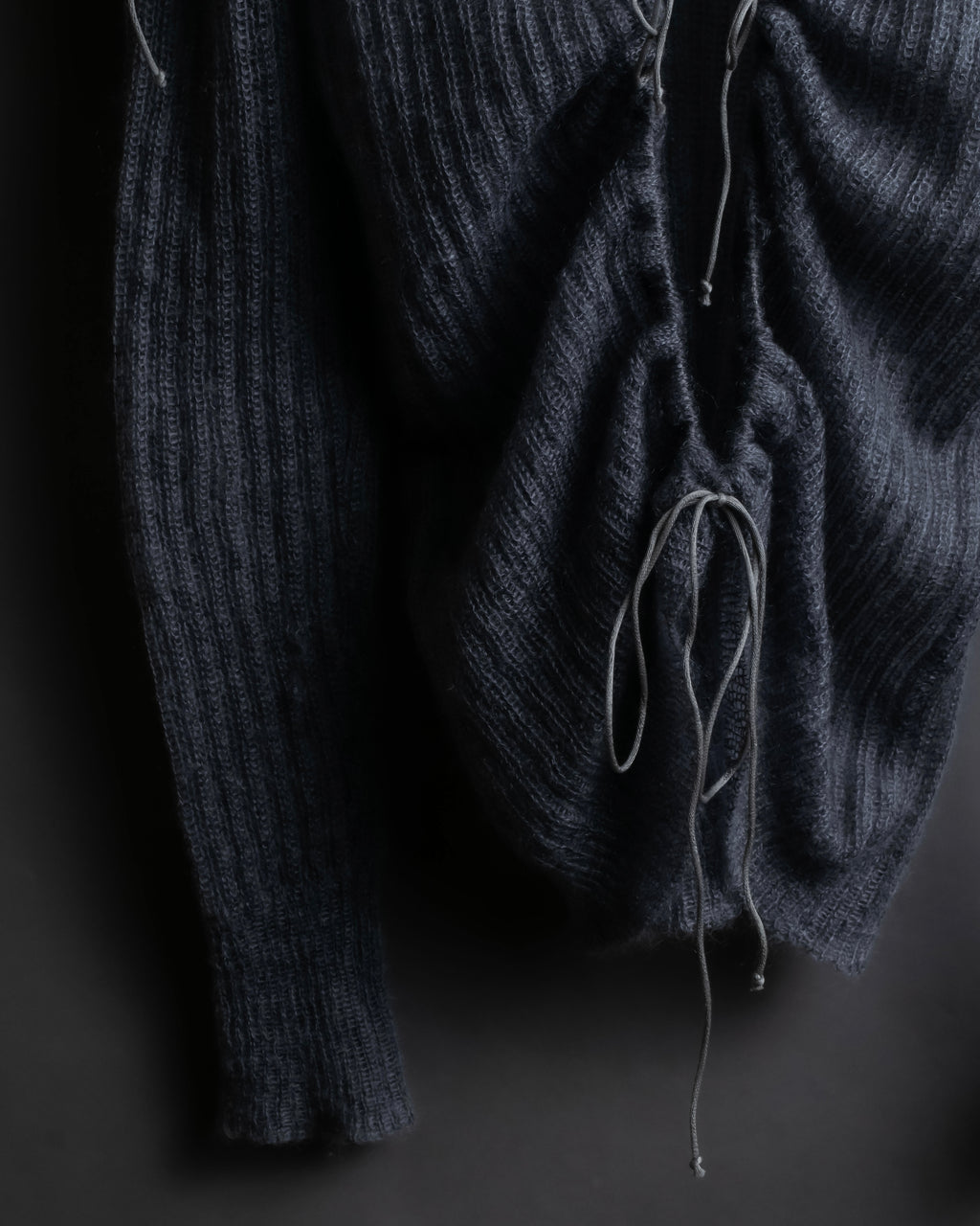 "CECILIE BAHNSEN" Drawcord design Hole detail ribbed knit