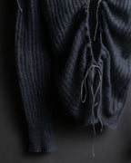 "CECILIE BAHNSEN" Drawcord design Hole detail ribbed knit