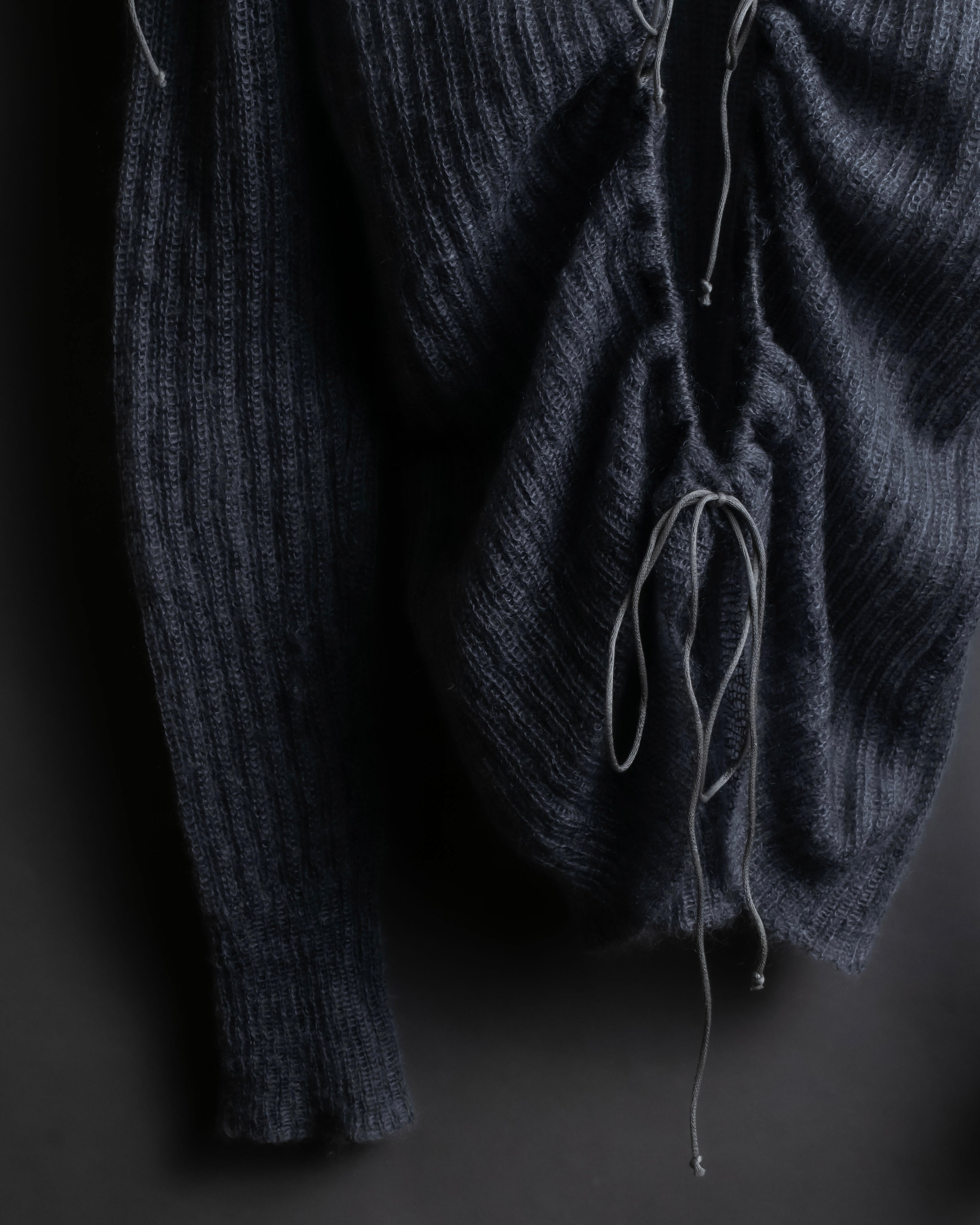 "CECILIE BAHNSEN" Drawcord design Hole detail ribbed knit