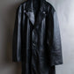 "Vintage lamb leather oversized tailored jacket"