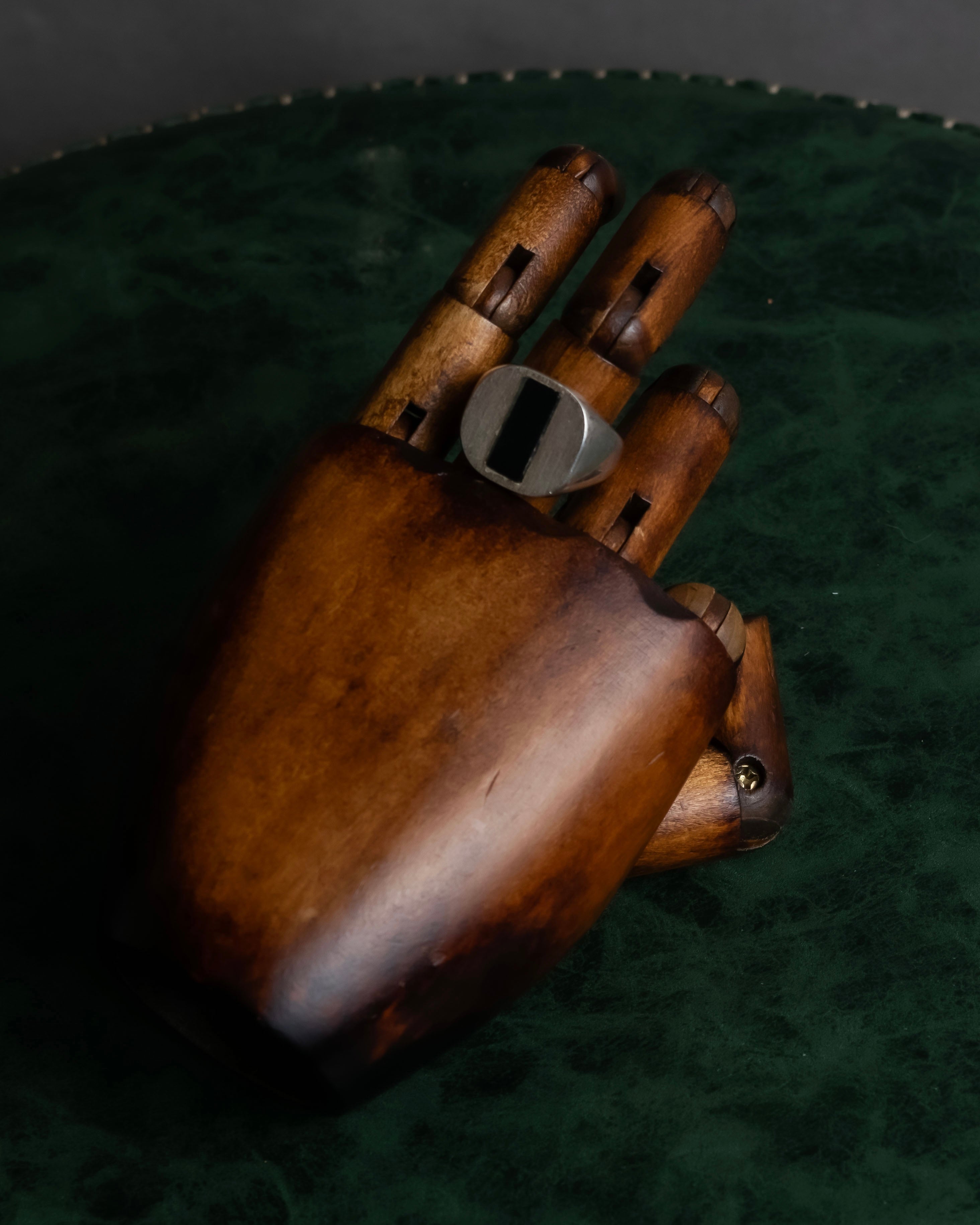 "MAISON MARGIELA" 18SS signet design silver ring