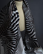 "HERMES" Zebra abstract print Carre 90 silk scarf