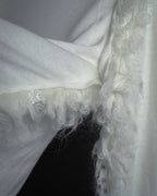 "COMME des GARCONS" 18AW layered mesh design fringe thick knit