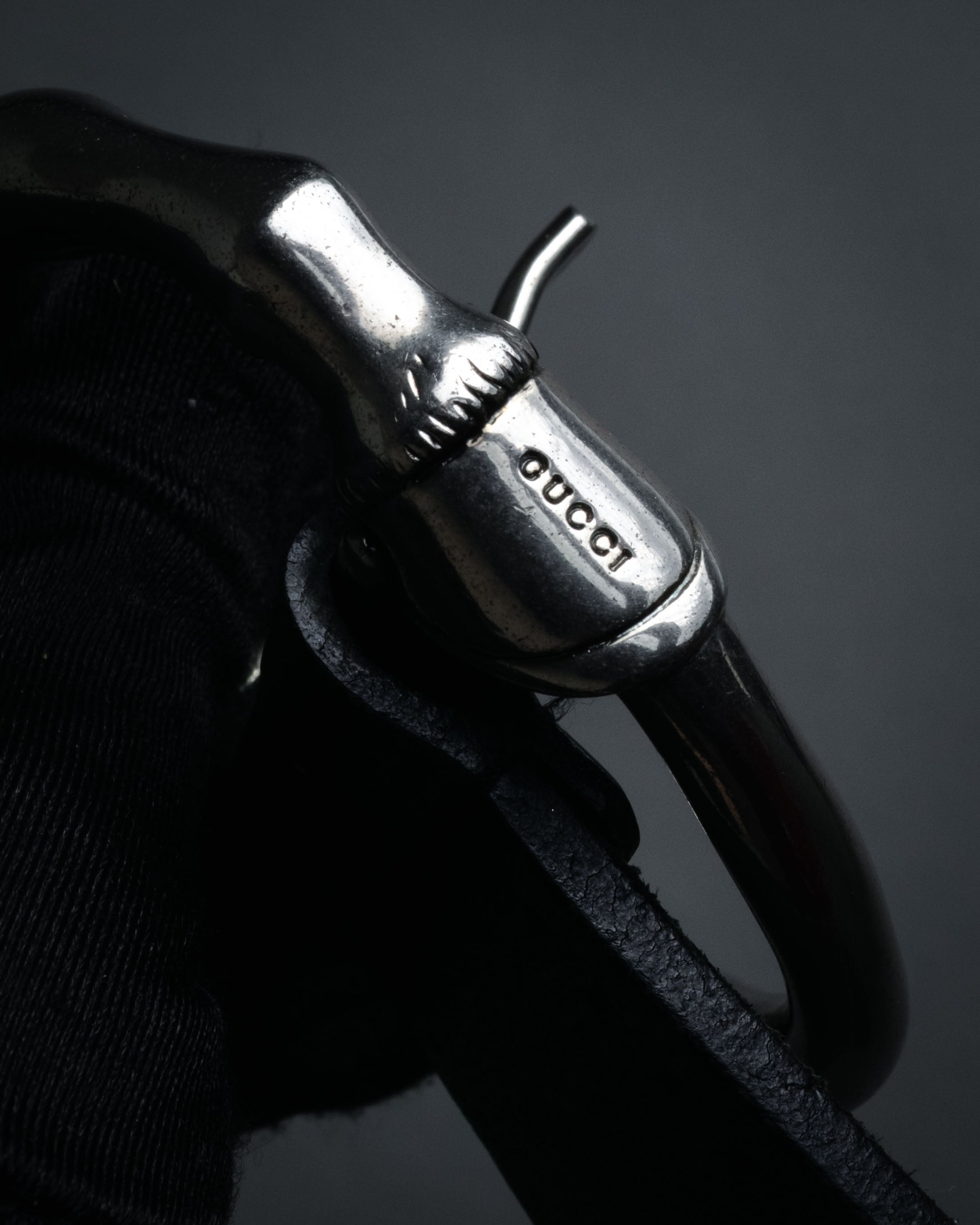 “GUCCI” 1996-2001 Horse leg leather belt