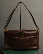 “Christian Dior” 80’s-90’s D motif leather shoulder bag