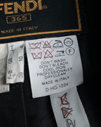 –SPECIAL– “FENDI” 90’s Embroidered collar long tailored jacket