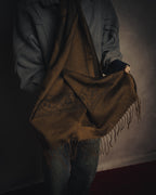 -SPECIAL- “LOEWE” 90’s-00’s Botanical anagram jacquard fringe stole