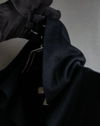 "Christian Dior" Satin ribbon waist detail hooded dress