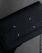 "MAISON MARGIELA" Grained leather chain wallet bag