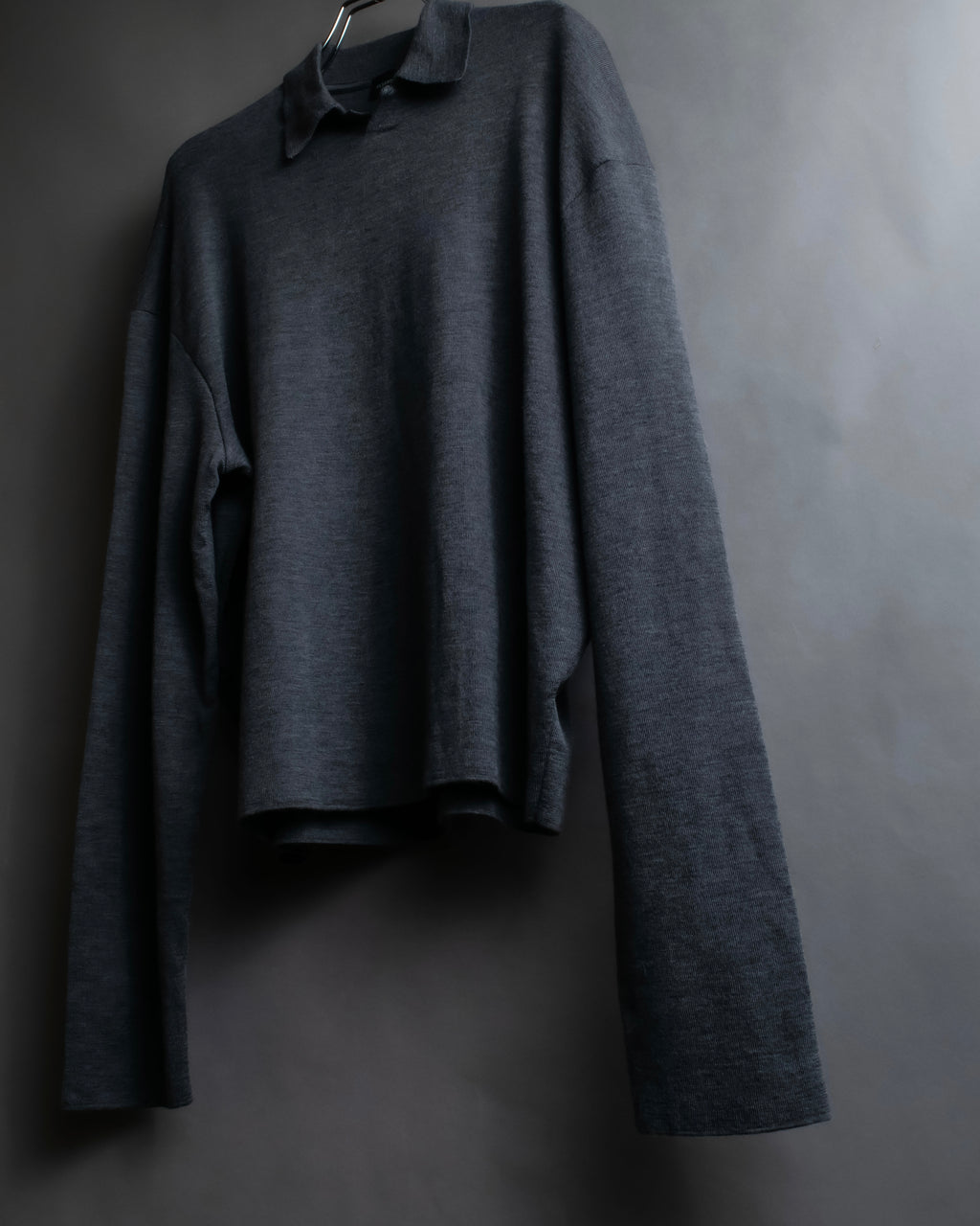 "JIL SANDER" Polo collar design wool knit pullover