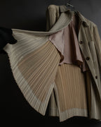 "ISSEY MIYAKE" Fine pleated shirt jacket