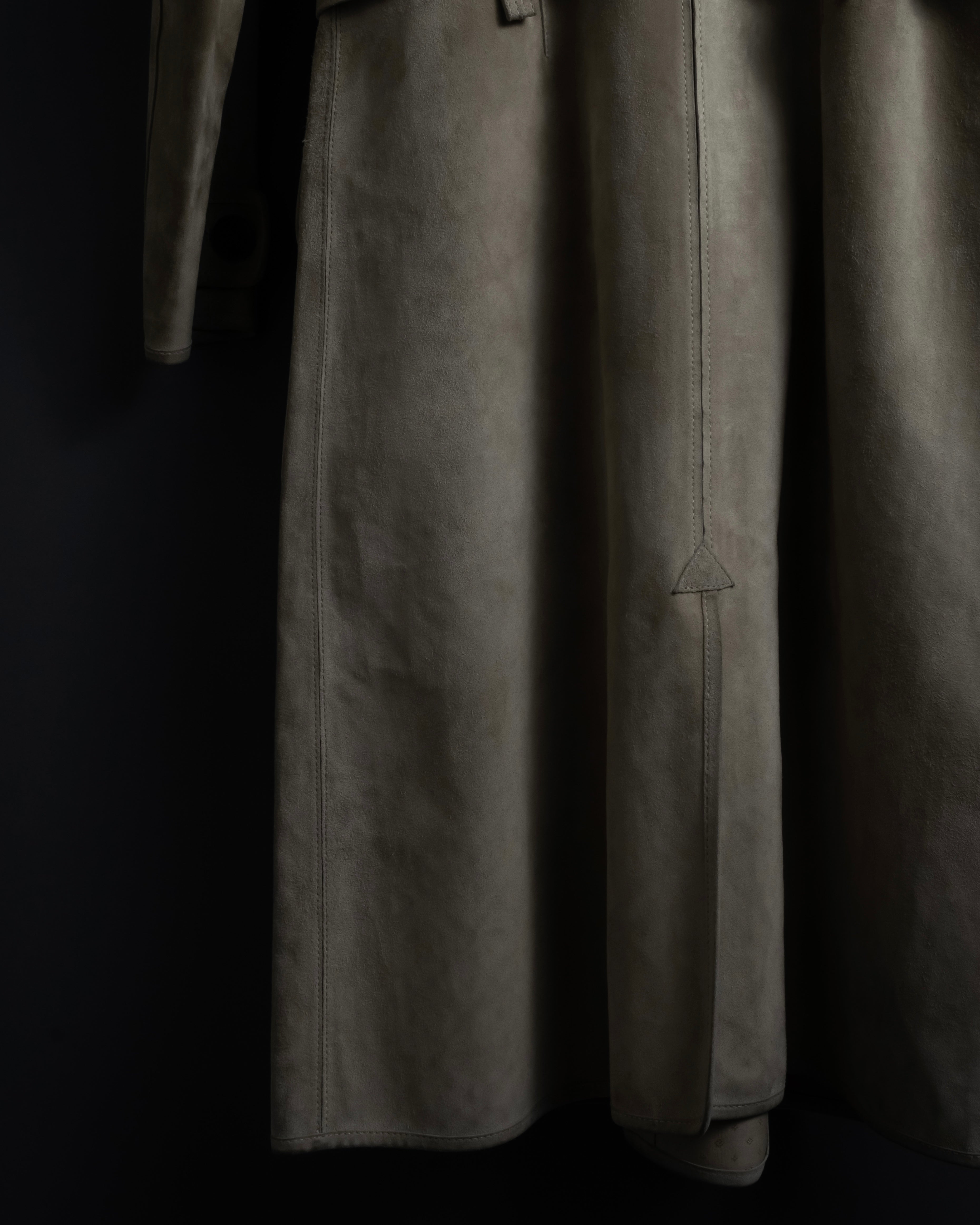 "LOUIS VUITTON" 00's Marc Jacobs period double-breasted suede coat