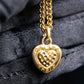 "CELINE" Heart motif logo engraved pendant