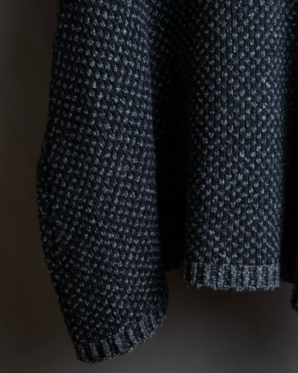 "DOLCE & GABBANA" Poncho silhouette waffle knit pullover