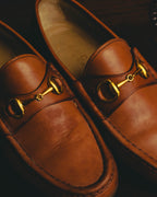 "GUCCI" 80's-90's Classic horsebit leather loafers