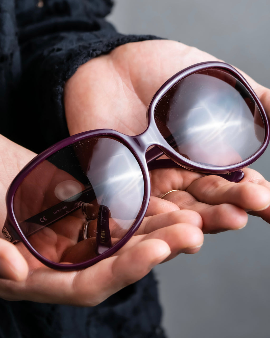 "LOEWE" Butterfly frame wine red sunglasses