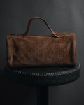 "CELINE" 00's Macadam logo engraved suede leather bag