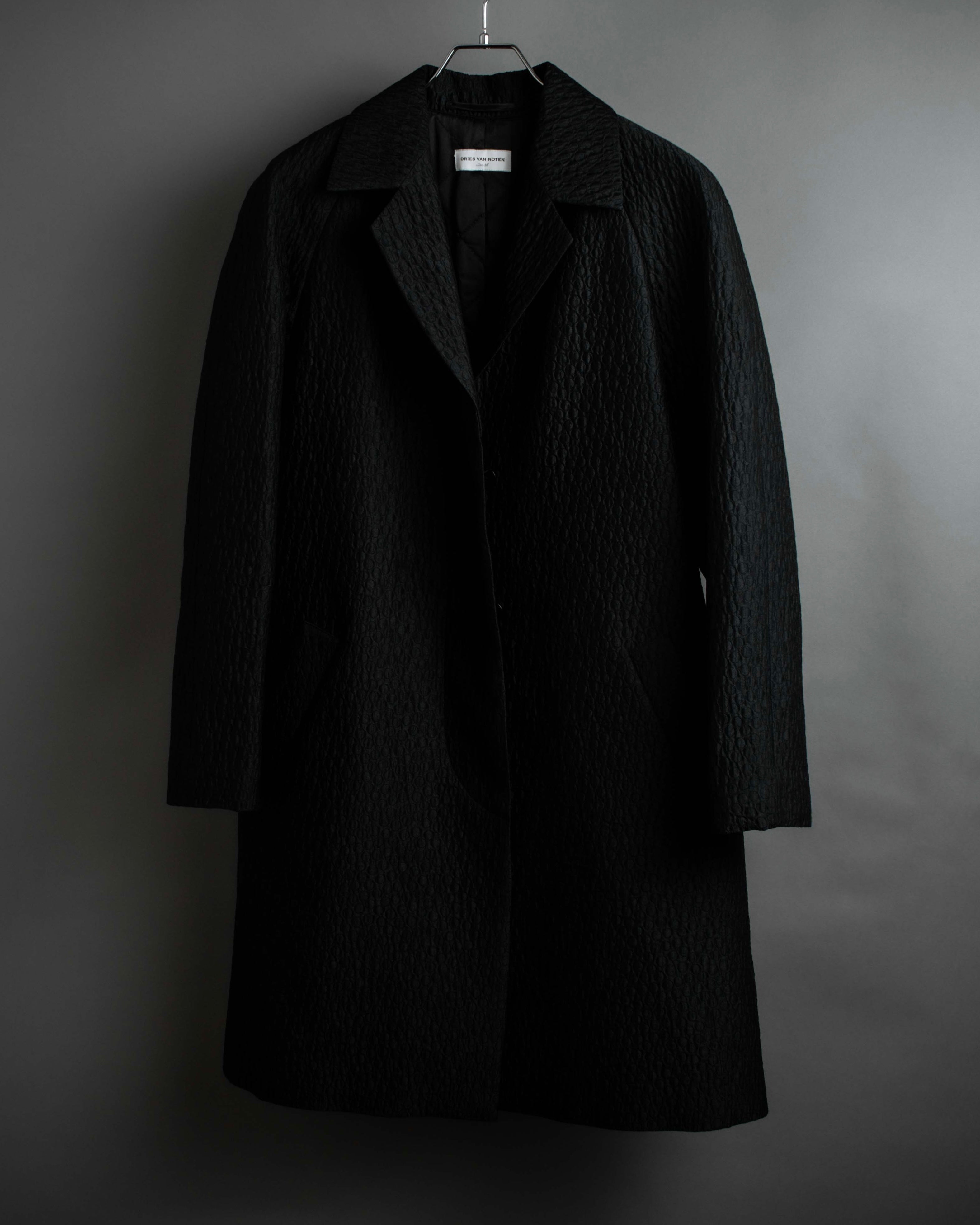 "DRIES VAN NOTTEN" Relief  jaguard uneven design chester coat
