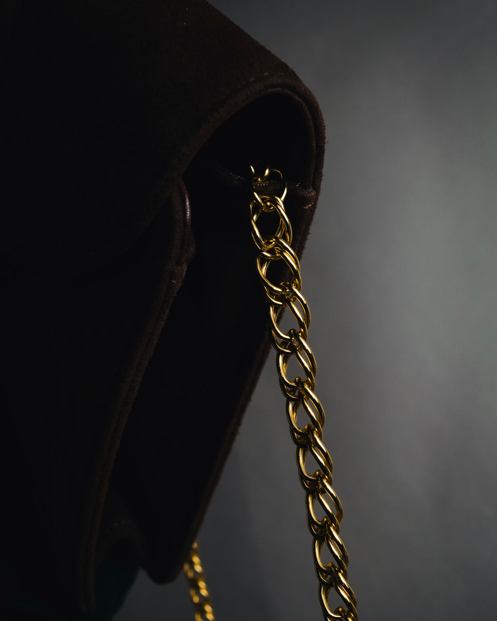 "Yves Saint Laurent" 80’s-90’s Concho suede chain shoulder bag