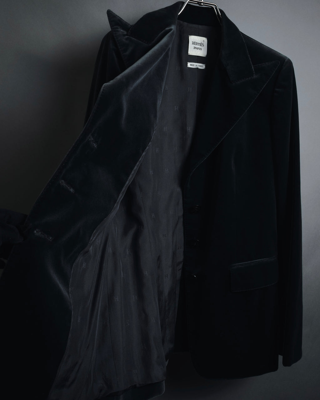 –SPECIAL– "HERMES"
00’s Velvet switchinglamb leather collar special tailored jacket