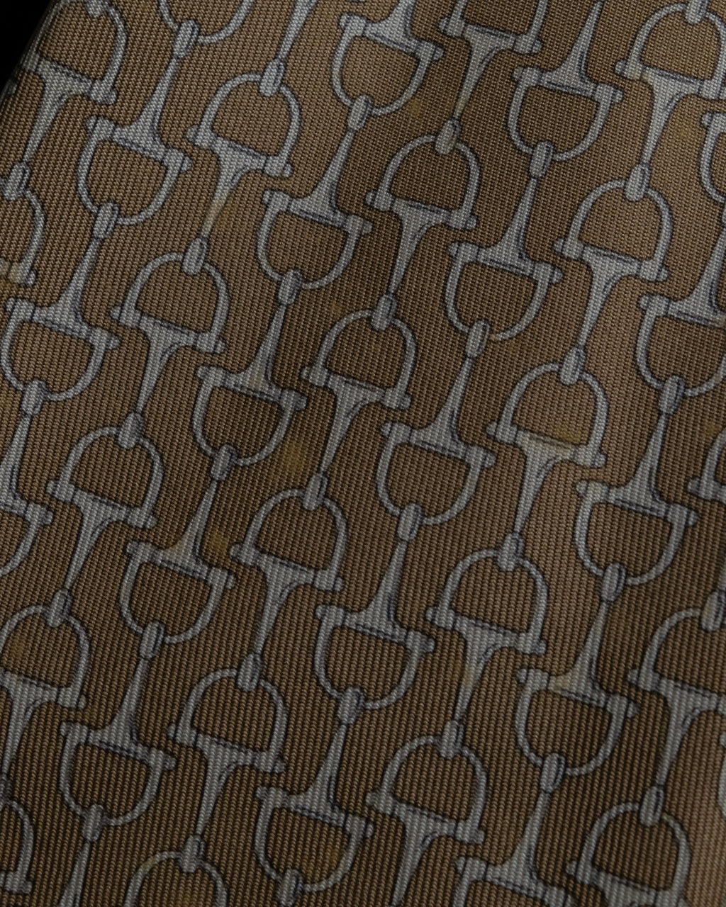 "HERMES" Horsebit motif silk necktie