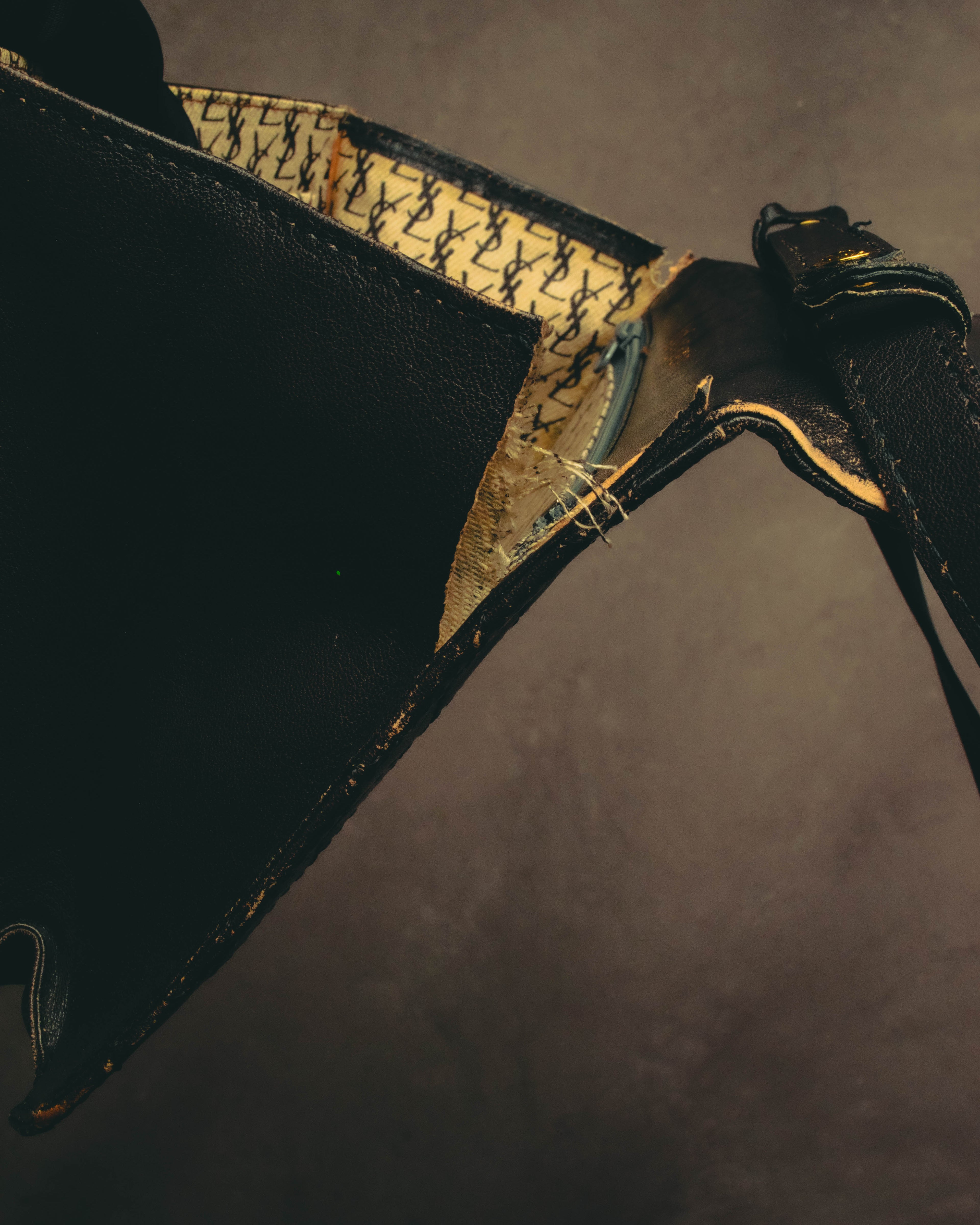 "Yves Saint Laurent" 80's-90's Quilted leather shoulder bag