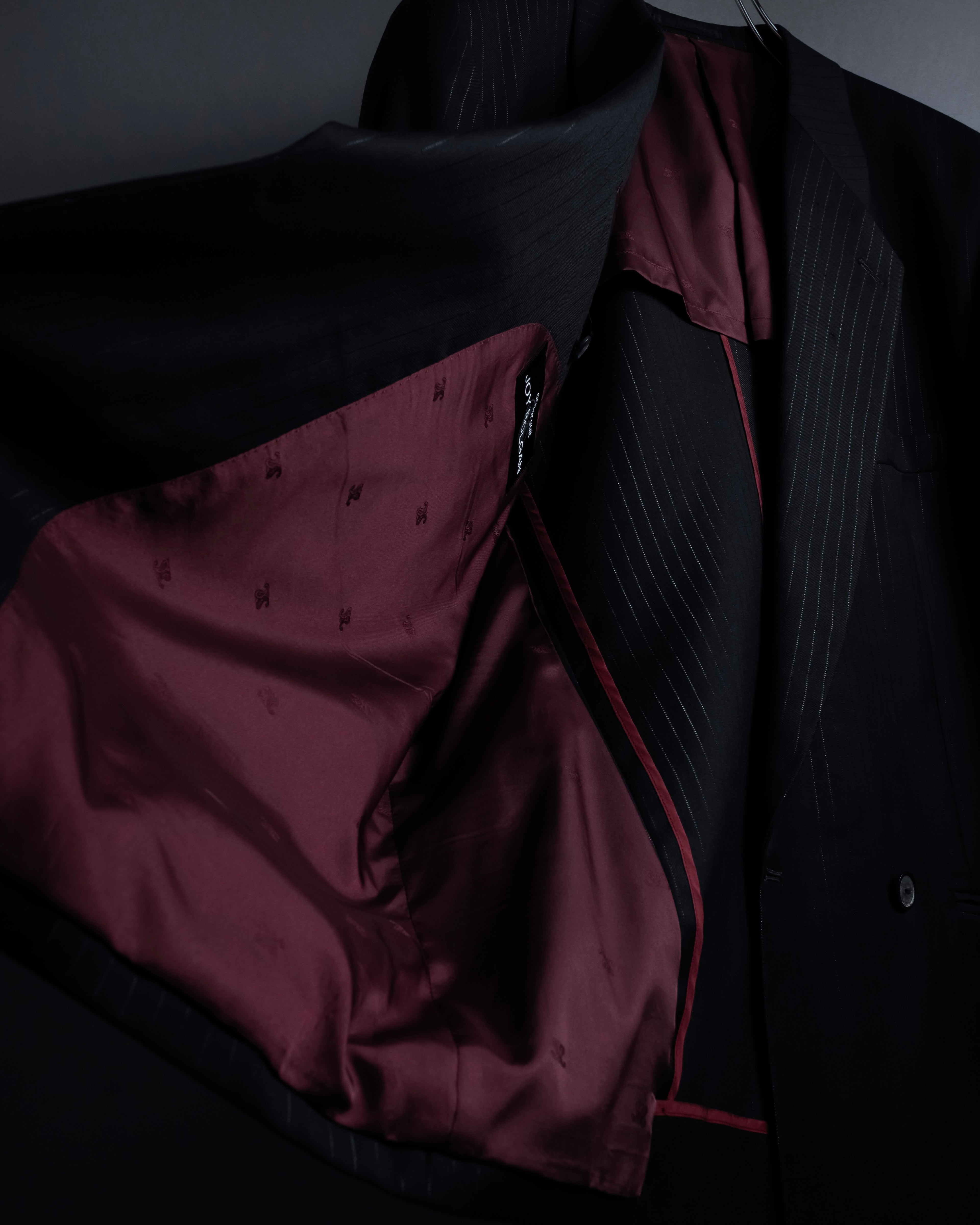 "BALENCIAGA" Chalk stripe pattern long silhouette set up