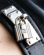 "HERMES" Kelly padlock motif leather gloves