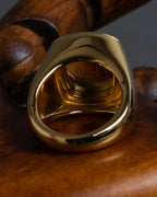 "GUCCI" Coat of arms engraved design ring