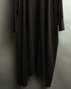 "Hermès" 00's Draped cotton silk long cardigan