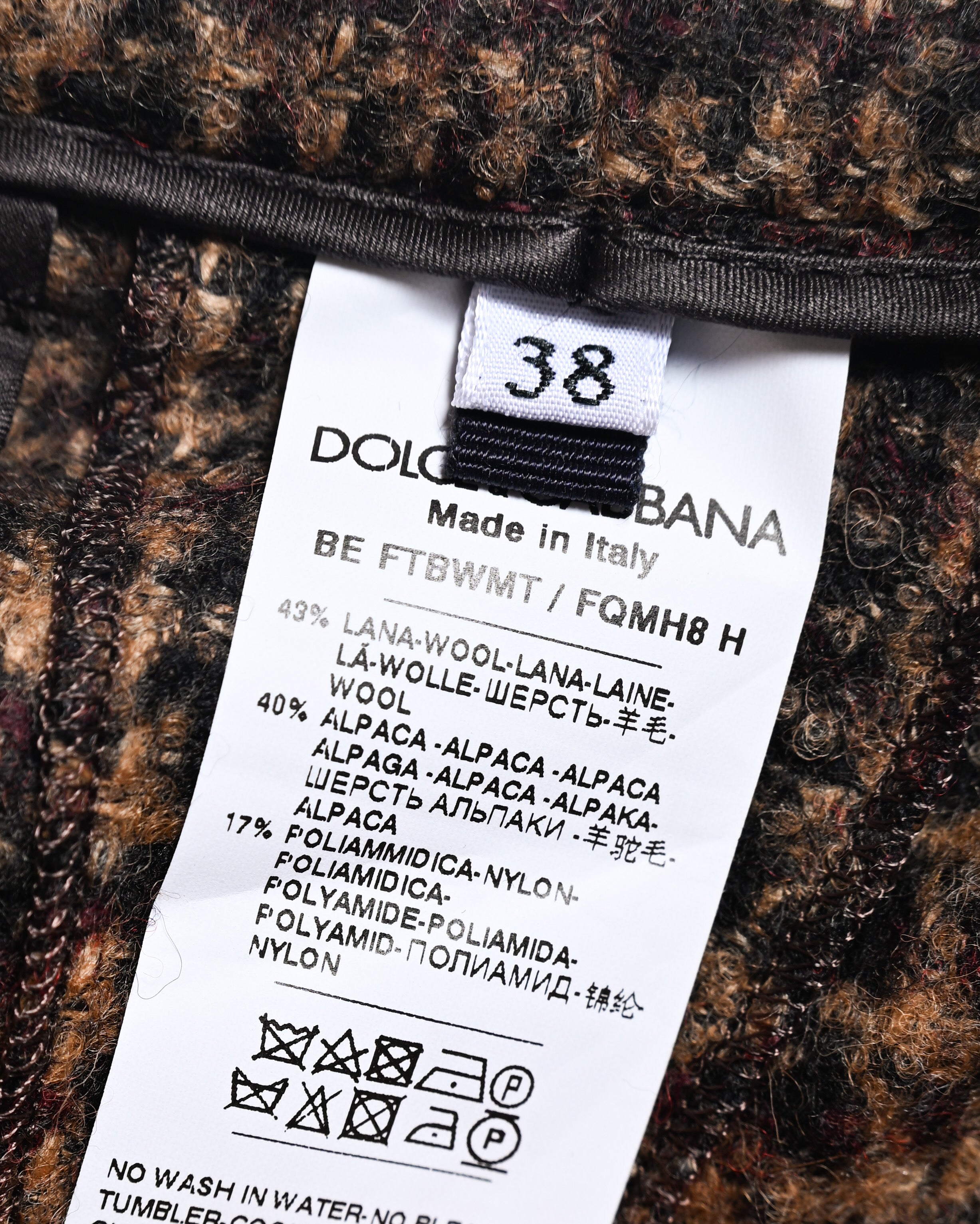 Dolce & Gabbana/ Check Patterned Culotte Shorts Brown
