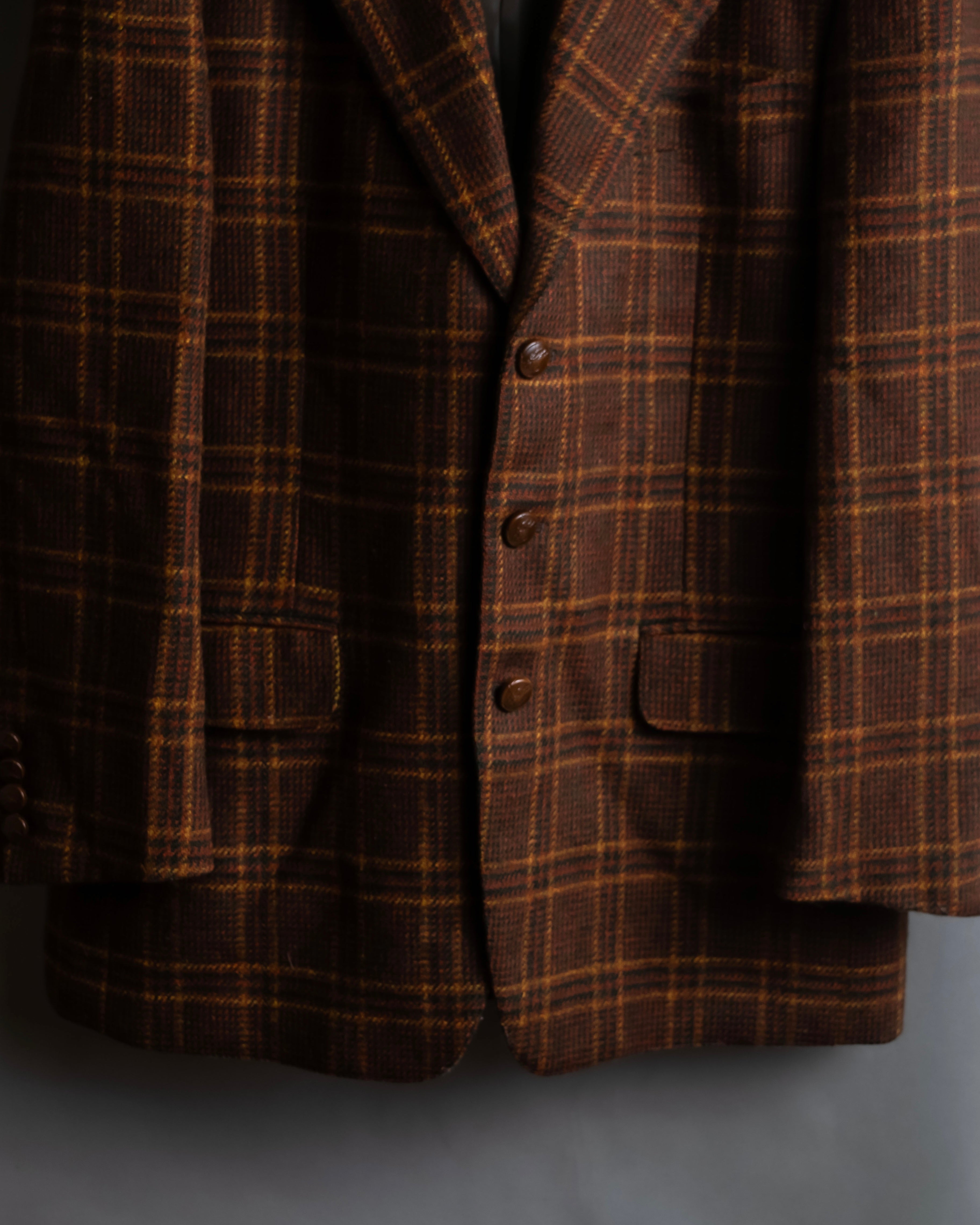 "Burberrys" Warm-colored checked twill tailored jacket