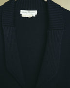 “Salvatore Ferragamo” 80’s-90’s Gancini buckle virgin wool knit jacket