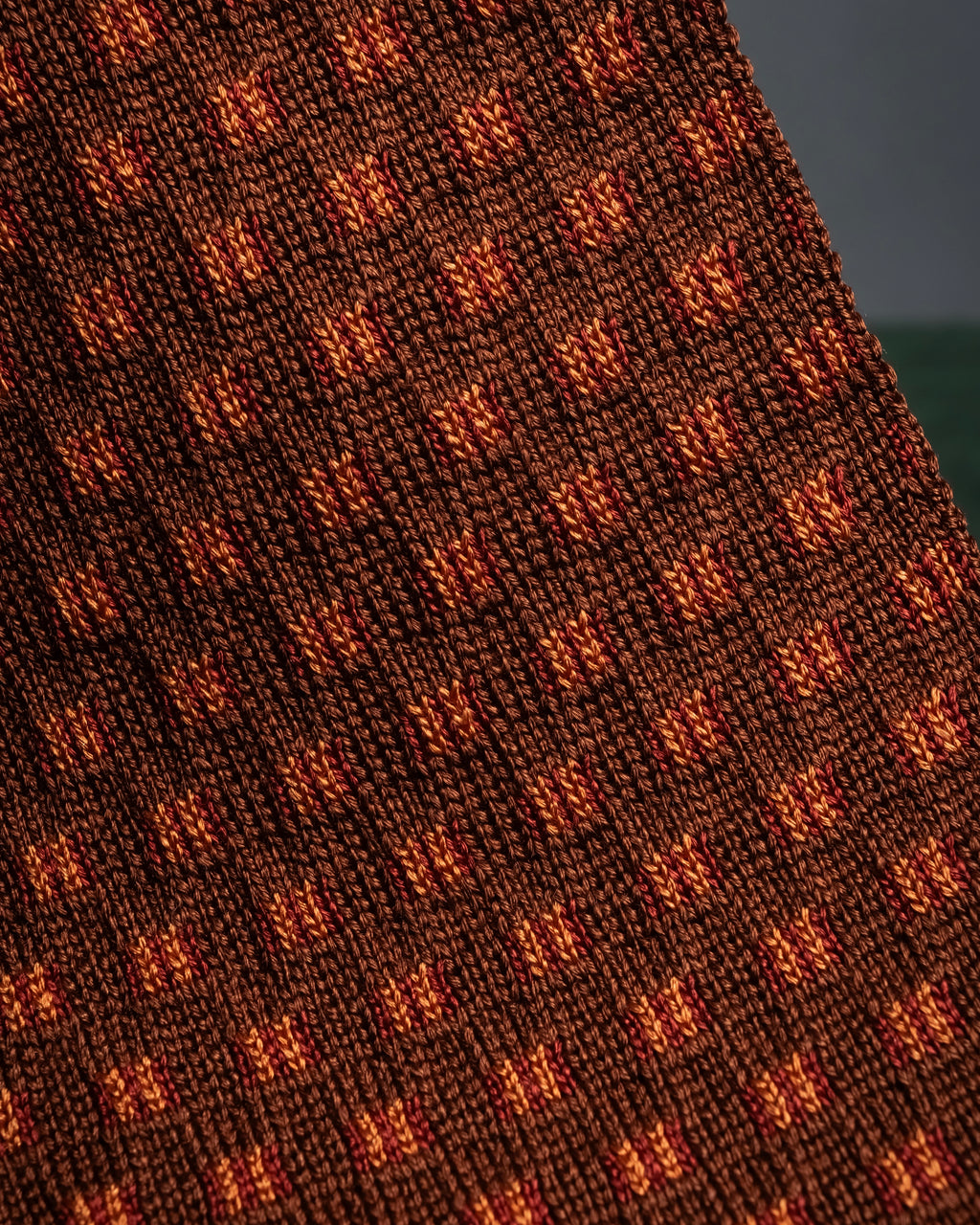 "HERMES" Mosaic dot knit silk neck tie